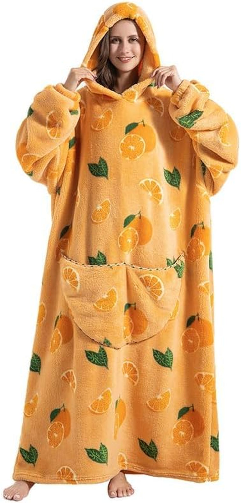 Oversized Wearable Blanket Hoodie for Adults - Extra Long Womens Blanket Sweatshirt