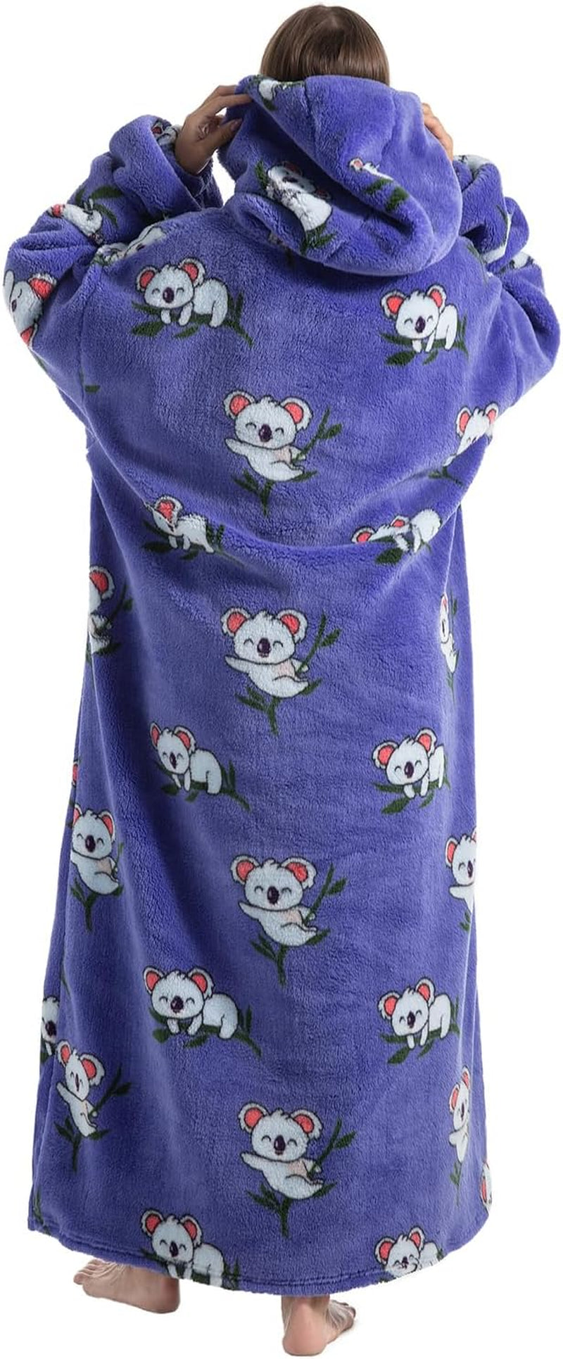 Oversized Wearable Blanket Hoodie for Adults - Extra Long Womens Blanket Sweatshirt