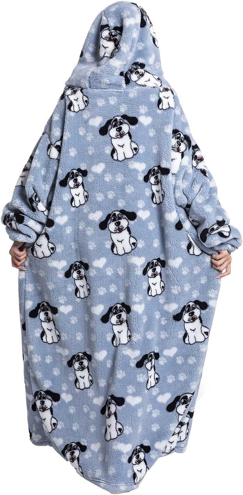 Oversized Wearable Blanket Hoodie for Adults - Extra Long Womens Blanket Sweatshirt